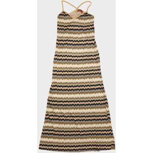 Missoni Long Lurex Dress Gold/White/Black 40