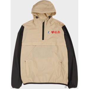 Comme des Garcons PLAY K-WAY Packable Half Zip Anorak Beige/Black XL