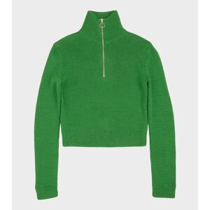 Acne Studios Cropped Half Zip Knit Green XS