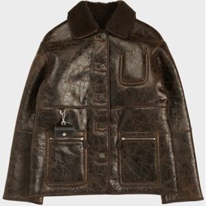 Saks Potts Ada Reversible Jacket Distressed Brown S