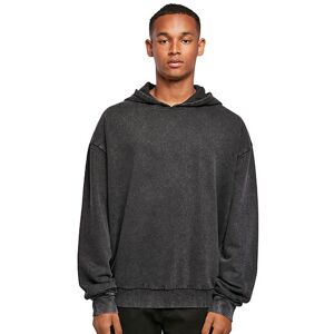 Build Your Brand By191 Acid Washed Oversize Hoody Black 5xl