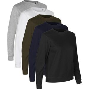 Id 0683 Sweatshirt   Økologisk   Dame-Lys Grå Melange-3xl