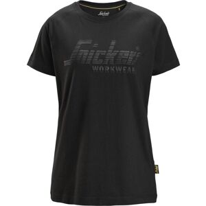 Snickers 2597 Dame T-Shirt Med Logo Sort Xs