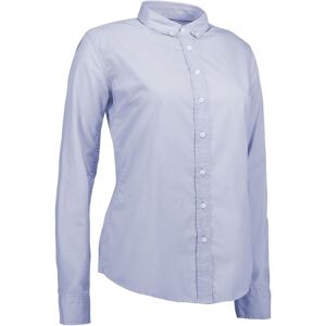 Id 0241 Casual Shirt   Stretch   Dame-Lys Blå-2xl