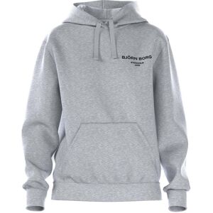 Björn Borg Borg Essential Hoodie Light Grey Melange M, Light Grey Melange