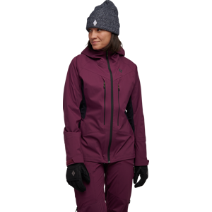 Black Diamond Women's Dawn Patrol Hybrid Shell Jacket Blackberry/Black L, Blackberry/Black