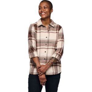 Black Diamond Women's Project Flannel Shirt Chalk Pink-Walnut Plaid M, Chalk Pink-Walnut Plaid