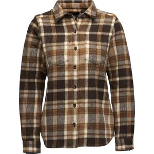 Black Diamond Women's Project Heavy Flannel Bark Brown-Off White Plaid M, Bark Brown-Off White Plaid