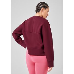 Casall Women's Boxy Crew Neck Sweatshirt Evening Red L, Evening Red