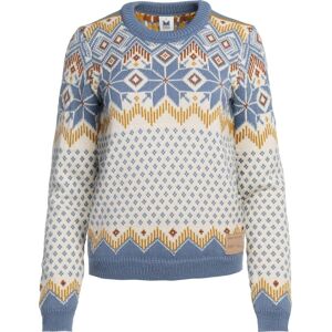 Dale of Norway Women's Vilja Sweater Offwhite Blueshadow Mustard L, OffWhite Blueshadow Mustard