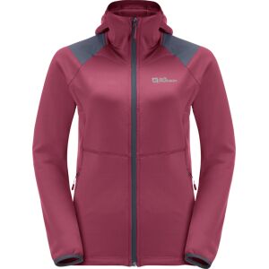 Jack Wolfskin Women's Kolbenberg Hooded Full Zip Sangria Red XL, Sangria Red