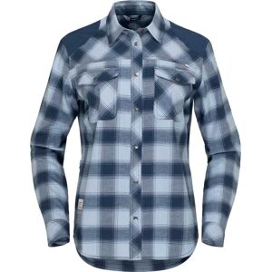 Norrøna Women's Svalbard Flannel Shirt  Blue Fog/Indigo Night S, Blue Fog/Indigo Night