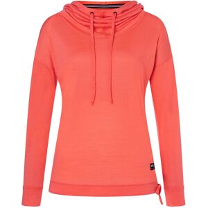 super.natural Women's Funnel Hoodie Living Coral S, Living Coral