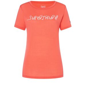 super.natural Women's Signature Tee Living Coral/Fresh White S, Living Coral/Fresh White