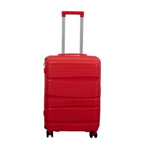 Borg Living Kuffert - Waves rød - Mellem størrelse - Letvægts kuffert i Polypropylen - Smart rejsekuffert