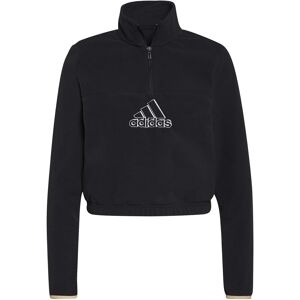 Adidas Brand Love Polar Fleece Embroidered Logo Halfzip Sweatshirt Damer Hættetrøjer & Sweatshirts Sort 2xl