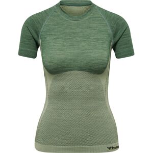 Hummel Clea Seamless Tshirt Damer Efterskolestart Grøn Xs