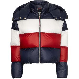 Tommy Hilfiger Sport Colorblock Dunjakke Damer Vinterjakker Blå M