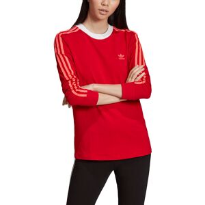 Adidas 3stripes Langærmet Tshirt Damer Tøj Rød 32