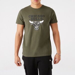New Era T-Shirt - Chicago Bulls - Army Grøn - New Era - L - Large - T-Shirt
