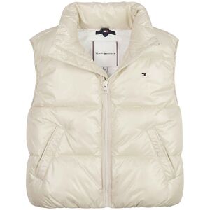 Tommy Hilfiger Dynevest - Glossy Short Puffer - Classic Beige - Tommy Hilfiger - 16 År (176) - Vest