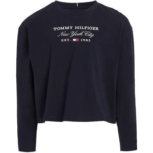 Tommy Hilfiger Bluse - Cropped - Tommy Script - Desert Sky - Tommy Hilfiger - 12 År (152) - Bluse