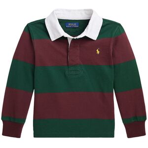 Polo Ralph Lauren Polobluse - Mørkegrøn/bordeauxstribet - Polo Ralph Lauren - 68 - Bluse