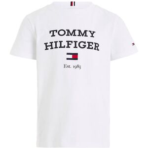 Tommy Hilfiger T-Shirt - Th Logo - White - Tommy Hilfiger - 8 År (128) - T-Shirt