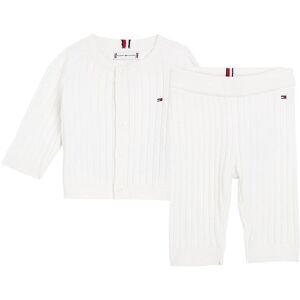 Tommy Hilfiger Gaveæske - Cardigan/bukser - Strik - Hvid - Tommy Hilfiger - 68 - Cardigan