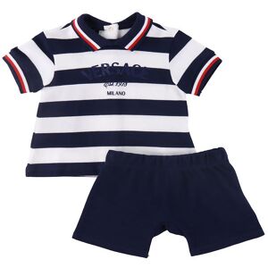 Versace Polo/shorts - Navy/hvidstribet - Versace - 9-12 Mdr - Polo