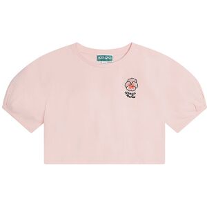 T-Shirt - Cropped - Veiled Pink M. Blomst - Kenzo - 8 År (128) - T-Shirt