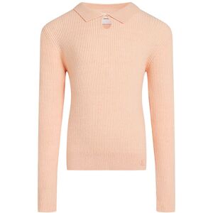 Klein Bluse - Strik - Rib - Polo Collar - Pink Sand - Calvin Klein - 12 År (152) - Bluse