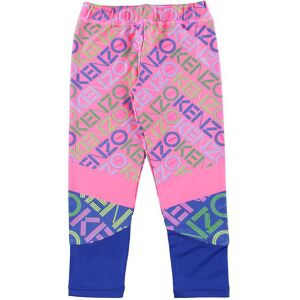 Leggings - Exclusive Edition - Neon Pink/blå M. Logo - Kenzo - 12 År (152) - Leggings