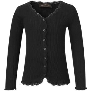 Rosemunde Cardigan - Silke/bomuld - Rib - Sort - Rosemunde - 8 År (128) - Cardigan