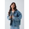 Gina Tricot - Loose denim jacket - Denim jackets- Blue - XS - Female  Female Blue