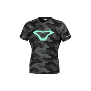 Macna Camiseta Mujer  Dazzle Wing 2.0 Negro Gris-Verde Menta