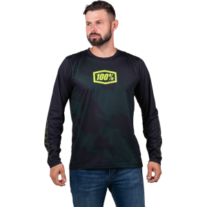 100% Camiseta de MTB  AIRMATIC Negro-Camuflaje