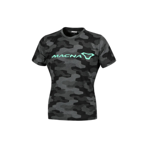 Macna Camiseta Mujer  Dazzle Logo 2.0 Negro Gris-Verde Menta