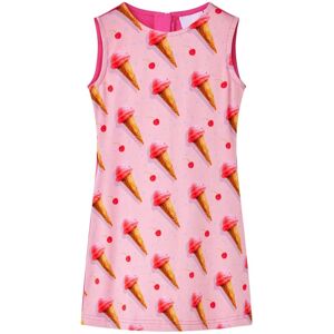 vidaXL Vestido infantil rosa brillante 92