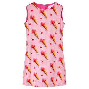 vidaXL Vestido infantil rosa brillante 140