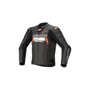 Chaqueta Alpinestars Missile V2 Ignition Leather Negro Rojo Fluor  3100222-1030