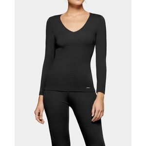 IMPETUS Camiseta de mujer cuello en pico Thermo NEGRO (L)