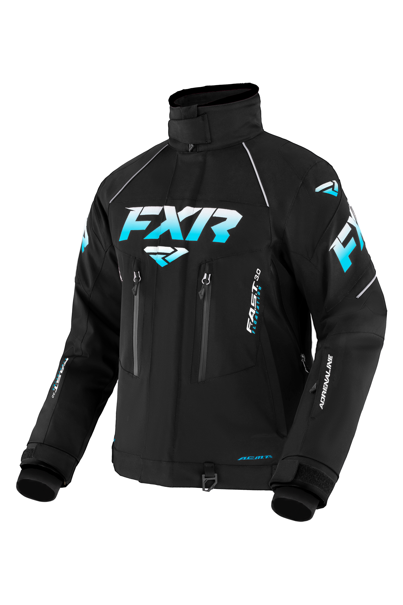 FXR Chaqueta de Nieve Mujer  Adrenaline Negro-Azul Cielo