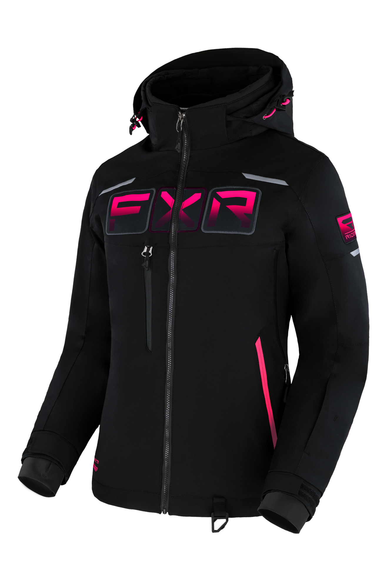 FXR Chaqueta de Nieve Mujer  Maverick Negro-Fucsia Descolorido