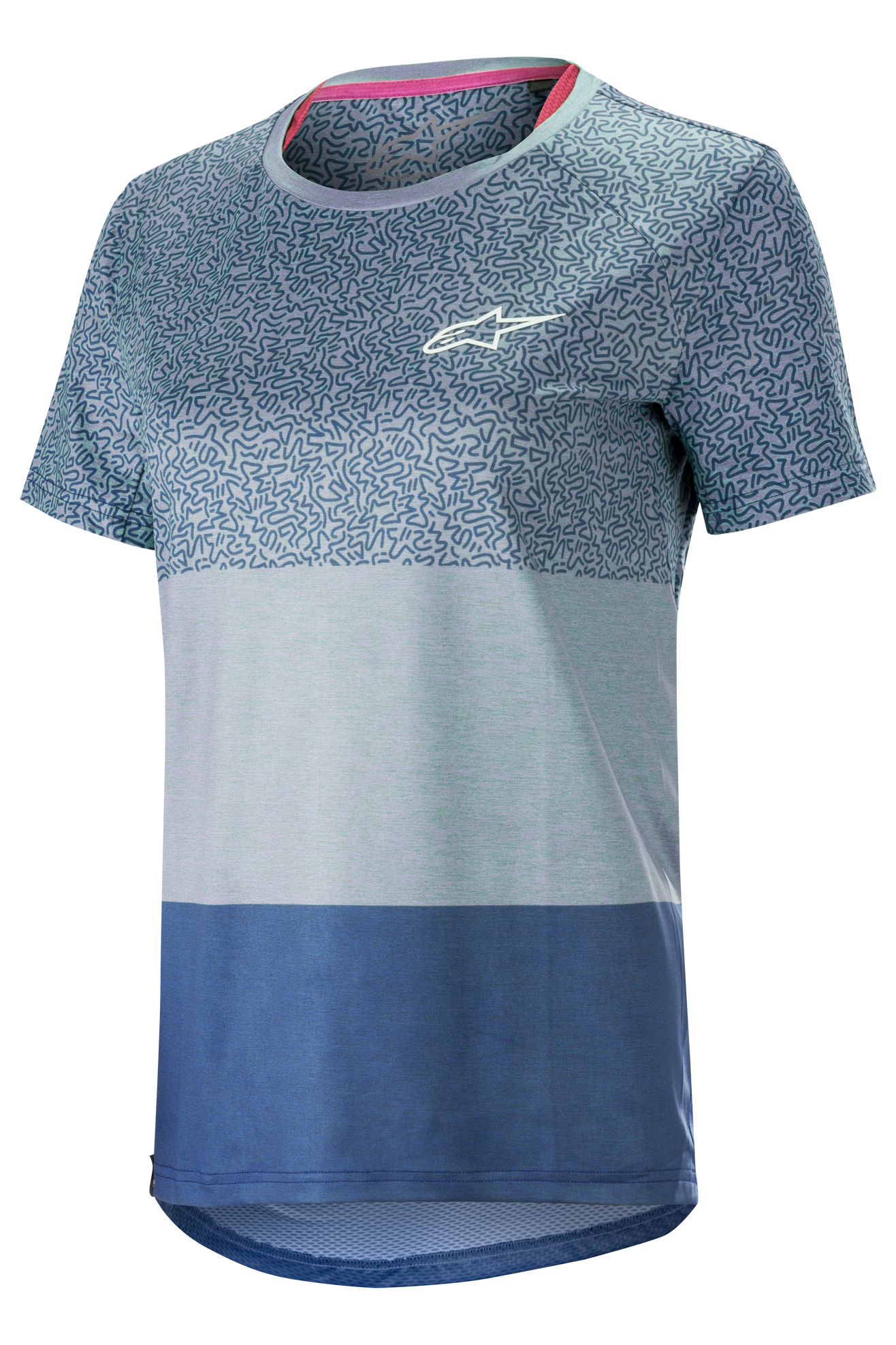 Alpinestars Camiseta de MTB Mujer  Stella Alps 8.0 SS Azul-Stillwater