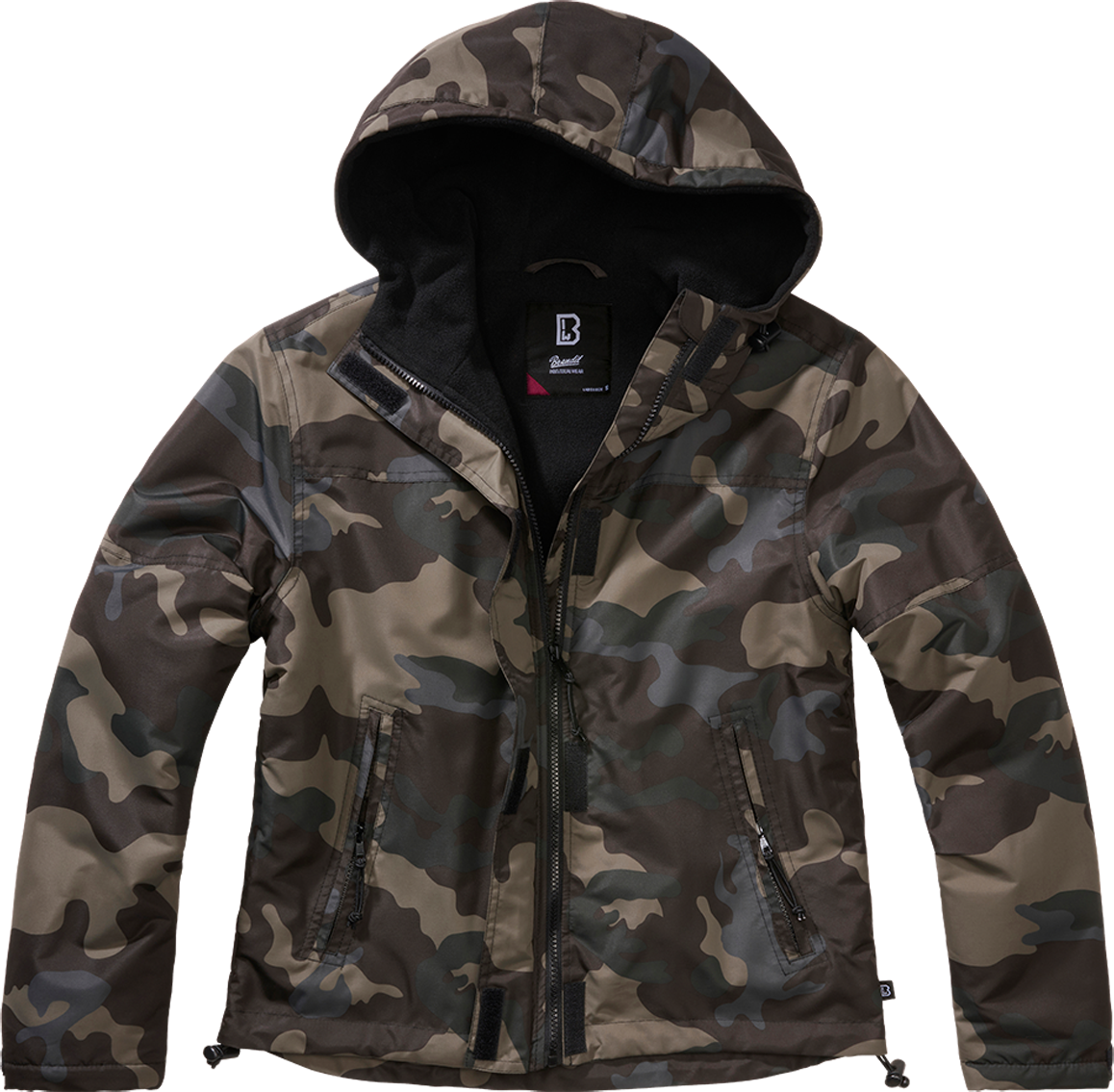 Brandit Chaqueta de Mujer  Windbreaker Frontzip Camuflaje Oscuro