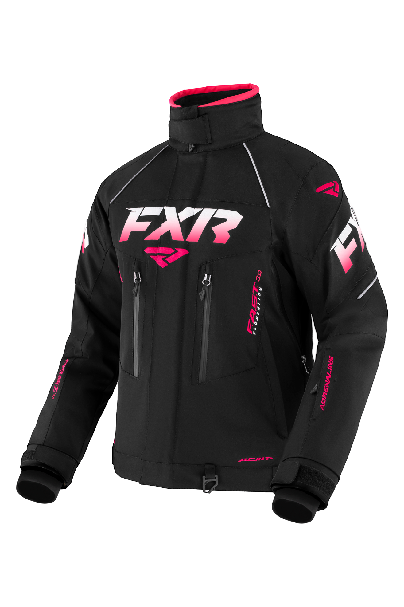 FXR Chaqueta de Nieve Mujer  Adrenaline Negro-Fucsia Descolorido