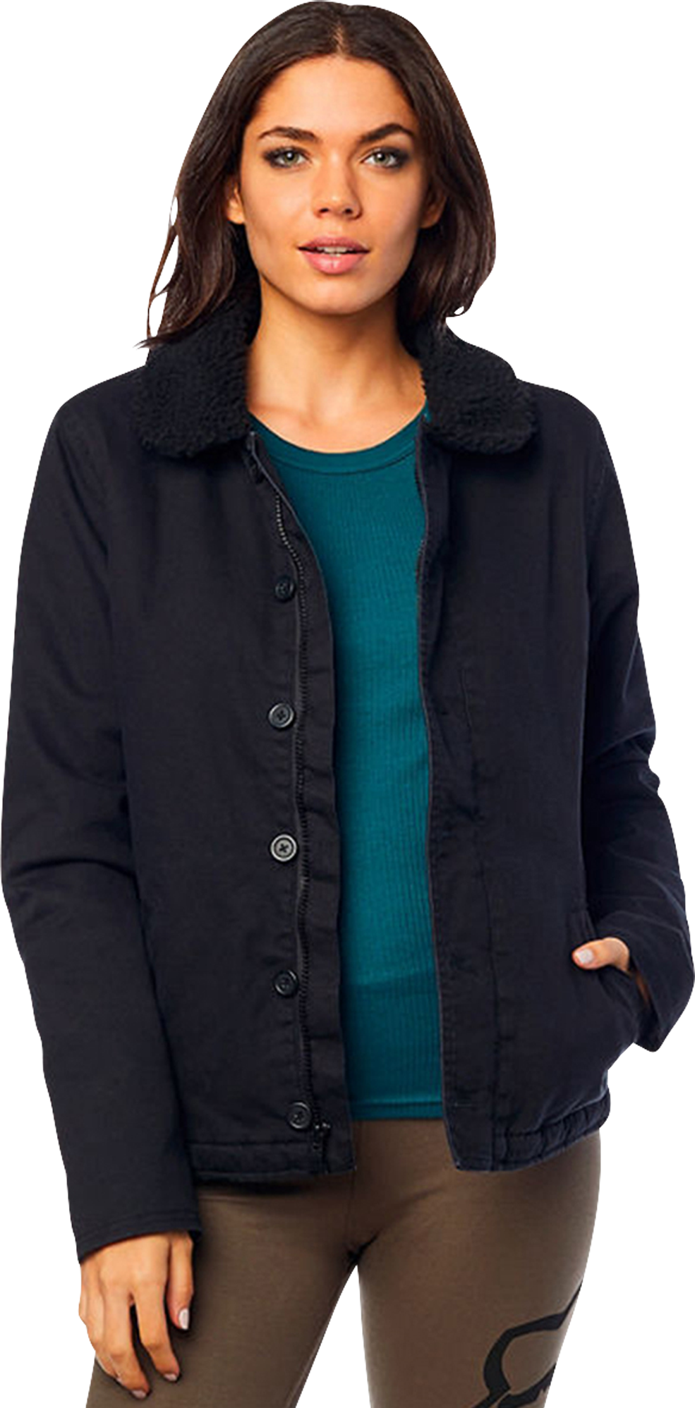 FOX Chaqueta  N1 Sherpa Mujer Negra