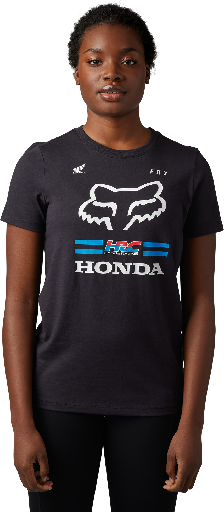 FOX Camiseta para Mujer  X Honda SS Negra