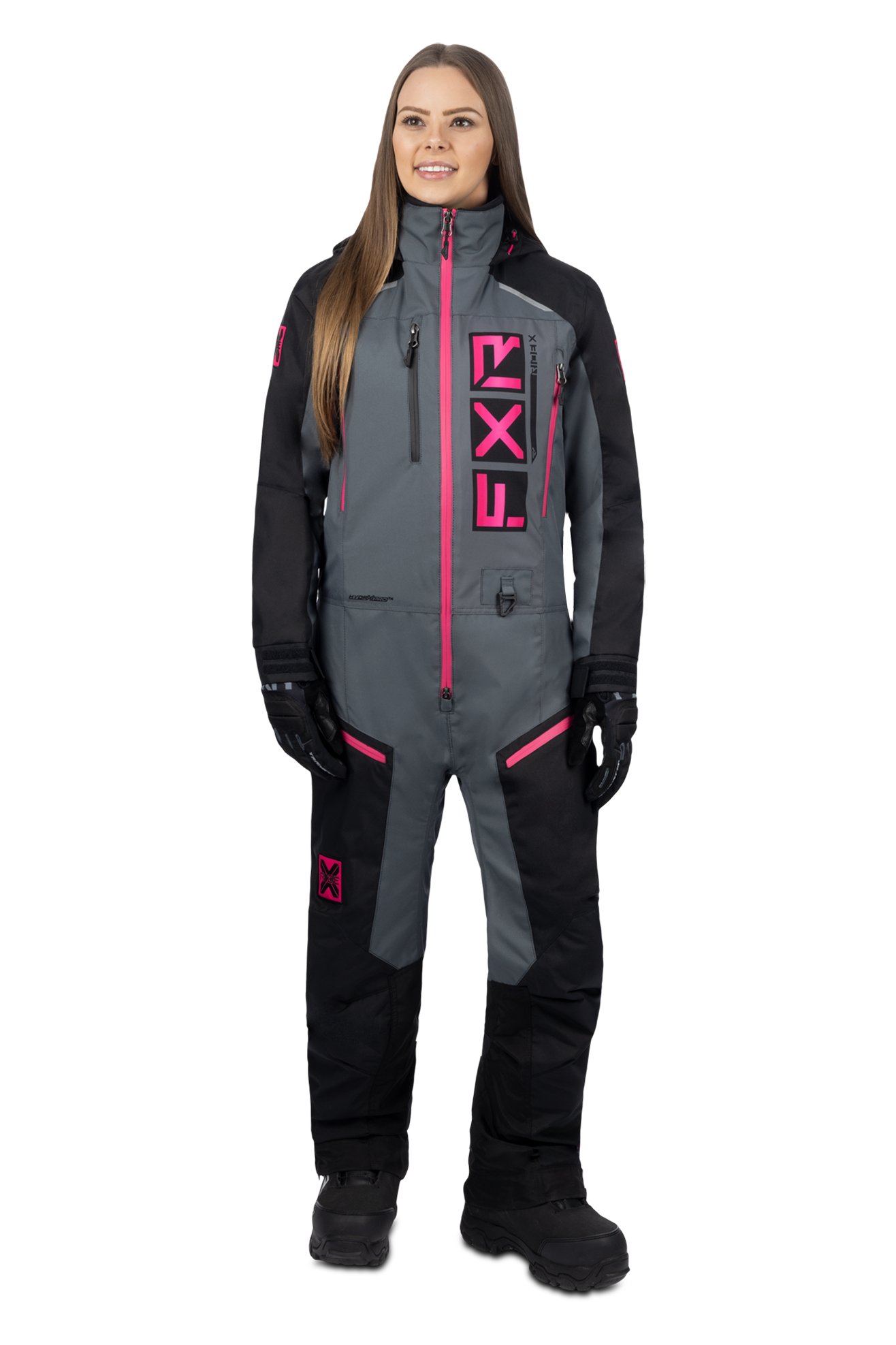 FXR Mono Mujer  Recruit F.A.S.T. Negro-Carbón-Fucsia